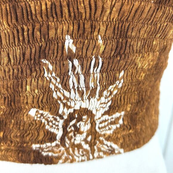 Rama Women Tribal Sun Tank Top Boho Fairy Vacation Beach Festival Brown Small - Picture 2 of 5